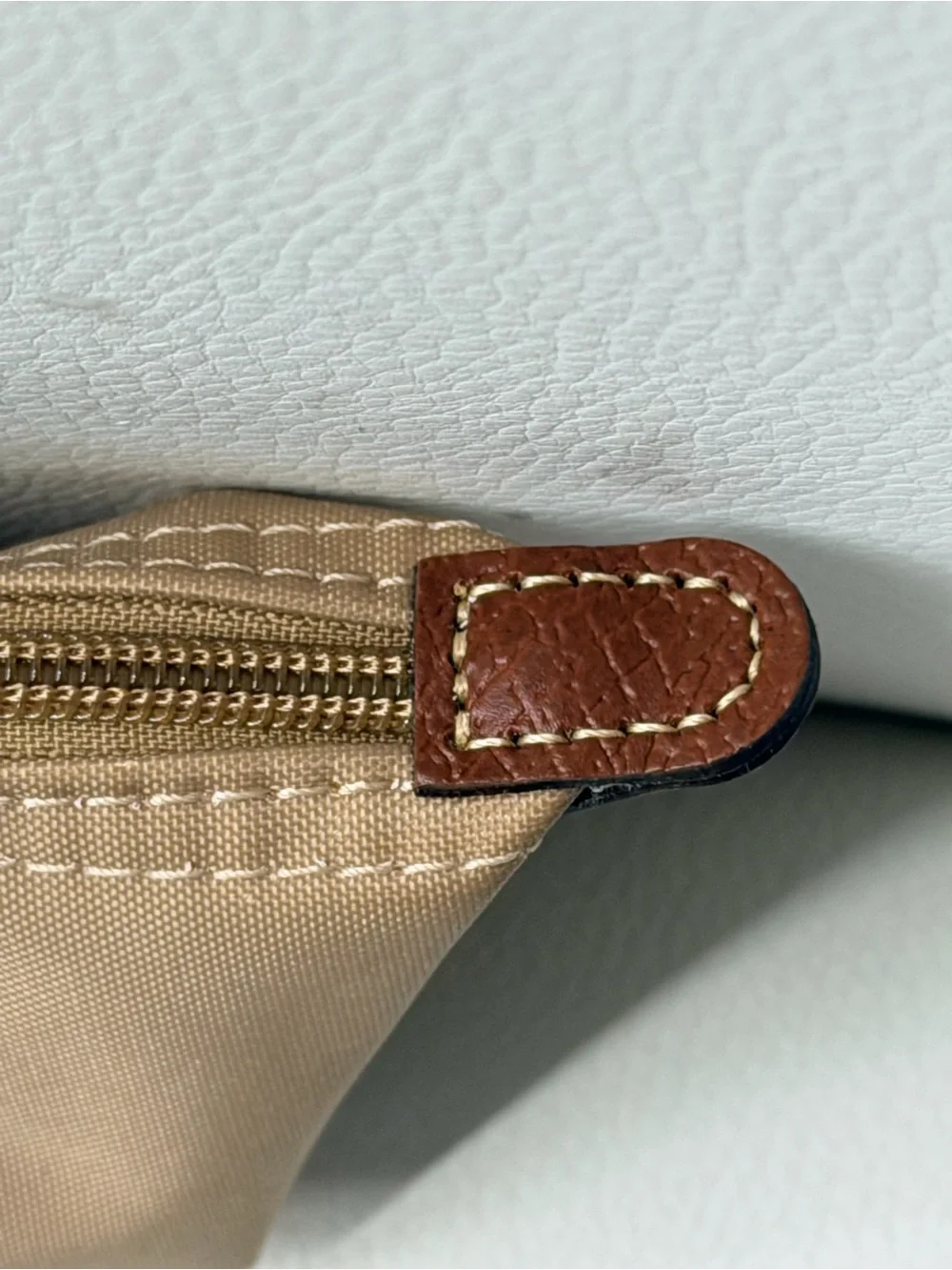 NWOT Longchamp Le Pliage Original Mini Pouch Coin Purse Beige Desert